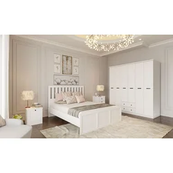 Hanah Home Set namještaja za spavaću sobu Rb-168-01-006-01, Bijela