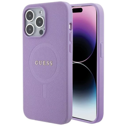 Guess Guess Saffiano MagSafe - Ohišje za iPhone 15 Pro Max (vijolično)