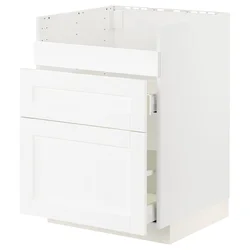 METOD / MAXIMERA Pod.el.BREDSJÖN sudop/3front/2fiok, bela Enköping/bela im. drveta, 60x60 cm