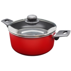Piardi Home Šerpa sa poklopcem 24 cm, Crvena