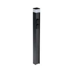 Kanlux 38767 - Spoljašnja lampa DASTEN sa 2 utičnicama, 1xG9/11W/230V, 80 cm, IP44, antracit