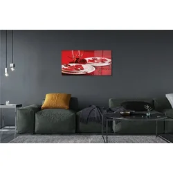 tulup.si Slika na steklu Rose srce očala 125x50 cm 2 obešalnika