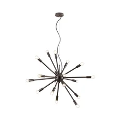 Redo 01-2936 - Luster na sajli STELLAR 18xE14/25W/230V crni