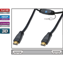 HDMI/A kabel 19 Pol moškimoški z ojačevalcem 15m Digitus