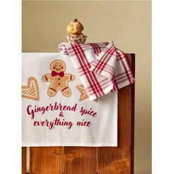 Sinsay - Pamučne kuhinjske krpe sa motivom medenjaka 2 pack - crvena