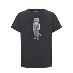 Cat e Lolette Majica Minimalist Cat siva