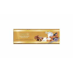 Mlečna čokolada Lindt Gold Bar Premium z rozinami in orehi 300 g