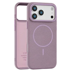 Leather Grip MagSafe maska za iPhone 17 Pro - Ljubičasta