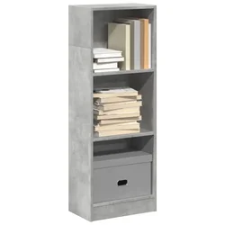 Regal za knjige boja betona 40x24x109 cm konstruirano drvo