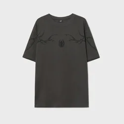 Cropp - Crna majica s printom Spider-Man symbiote - tamno siva