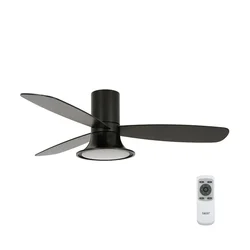Lucci Air 210662 - LED prigušiva ventilator FLUSSO 1xGX53/18W/230V drvo + daljinski upravljač