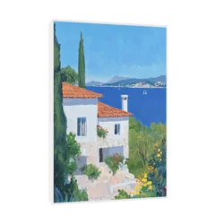 Canvas Slika na platnu Mediteran 60x90cm, Sa ramom, Beli