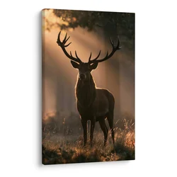 Slika mogočni jelen v gozdu - 100x150