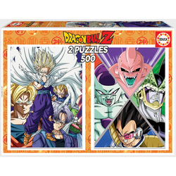 Puzzle Dragon Balls Super Educa 2x500 delov in Fix lepilo od 11 leta