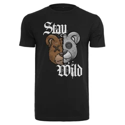 Mister Tee Majica Stay Wild rjava/siva/črna/bela