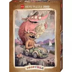 Heye puzzle 2000 pcs Zozoville News Road Trippin 29938