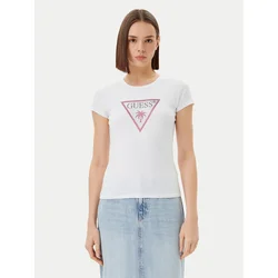 Guess Majica E5GI08 J1314 Bela Slim Fit