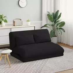 vidaXL Tlorisni stol Črna 110 x 82 x 55 cm blago