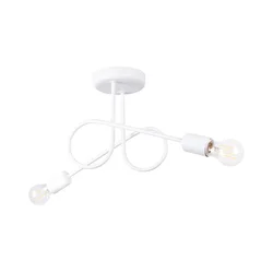 Sollux SL.1471 - Lestenec LOOP 2xE27/15W/230V bela