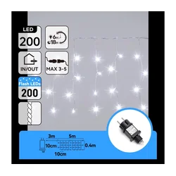 Aigostar - LED spoljašnji božićni lanac 200xLED 8x0,4m IP44 hladna bela