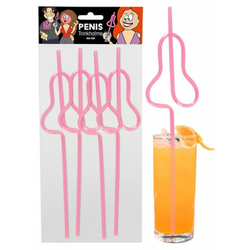 Penis Straws - slamke u obliku penisa, roze boje