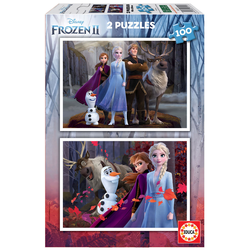 Puzzle Frozen 2 Disney Educa 2x100 delov od 6 leta