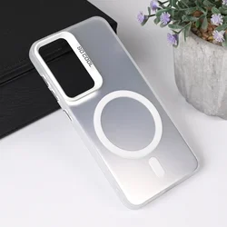 Maska za Samsung Galaxy S25 Magsafe Clear srebrna