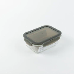 Lock n Lock Staklena posuda za hranu Ovenglass Euro Gray 630ml, Siva