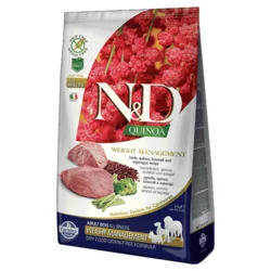 N&D Quinoa Medium/Maxi Dog Weight Management, Jagnjetina & Brokoli & Špargla - 2.5 kg