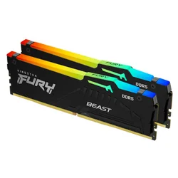 Kingston Memorija DIMM DDR5 64GB (2x32GB kit) 6400MT/s KF564C32BBEAK2-64 FURY Beast Black RGB EXPO