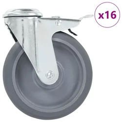 Okretni kotačići s otvorom za vijke 16 kom 125 mm