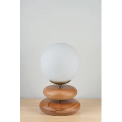 Opviq Stona lampa Mars, Braon-bela