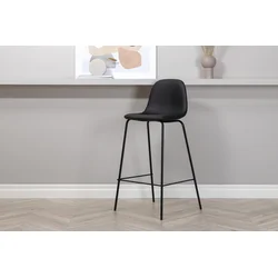 Venture Design Barski stol Polar 43x105x42 cm črne barve