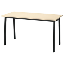 MITTZON Konferencijski sto, brezov furnir/crna, 140x68x75 cm