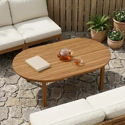 Gornji dio stola 120 x 70 x 3,5 cm Ovalni Čvrsto teak drvo