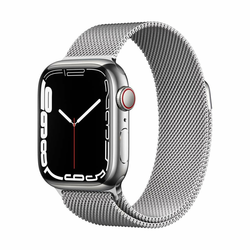 Apple Watch S7 nehrđajući čelik 41 mm celularno srebro (Milanaise srebro)