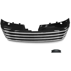 OEM Maska bez znaka sa hrom lajsnama VW PASSAT B7 (2010+), Crna