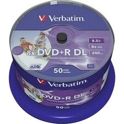 Verbatim 43703 DVD+R DL 8.5GB printable 8X ( 55YBP8N+/Z )