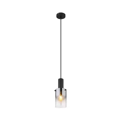 Globo 15907H - Luster na sajli FLORENTINA 1xE27/40W/230V, prečnik 12,5 cm, crna