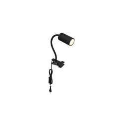 Globo 57911KB - Fleksibilna lampa sa stezaljkom ROBBY 1xGU10/25W/230V crna