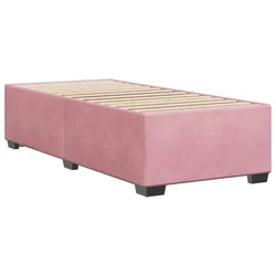 Vidaxl Posteljni okvir roza 80x200 cm žamet