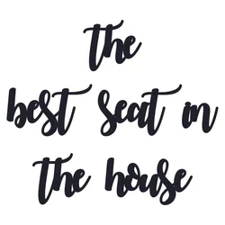 Atelier Del Sofa Set zidne dekoracije The Best Seat In The House, 17-26 cm, 3 mm , 6 komada, Crna