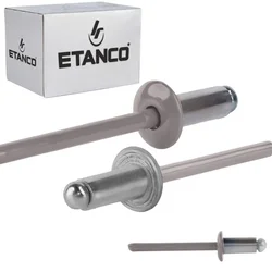 Aluminijaste odprte zakovice 4,8x10 mm RAL 9007