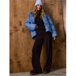 Sinsay - Somotne wide leg pantalone - tamno braon
