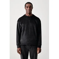 BOSS Green pulover moški velur SW_Cord Sweat