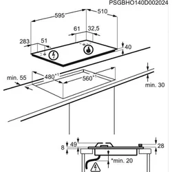 NEW Plinska kuhalna plošča Electrolux EGS6436RK (4 kuhalne cone; črna barva)
