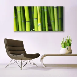 tulup.si Steklena slika Narava bamboo rastlin 140x70 cm 2 obešalnika