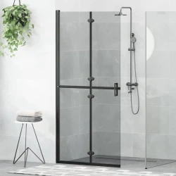 Walk-In zid za tuširanje Crna 90 x 6.5 x 190 cm