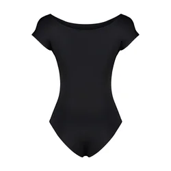 Trendyol Black Fitted/Body-Sitting Boat Neck Moon Sleeve Flexible Snap Fastener Knitted Body