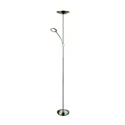 Rabalux Vlasta podna lampa LED 18W + 5W, saten hrom